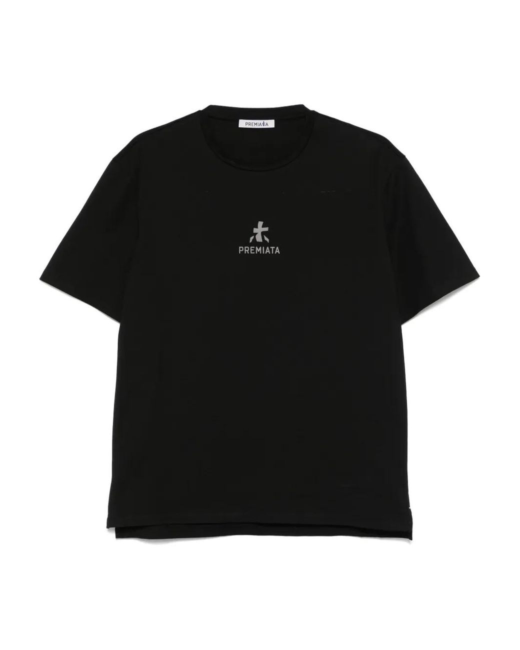 Premiata Black Logo-Print Crewneck T-Shirt for men