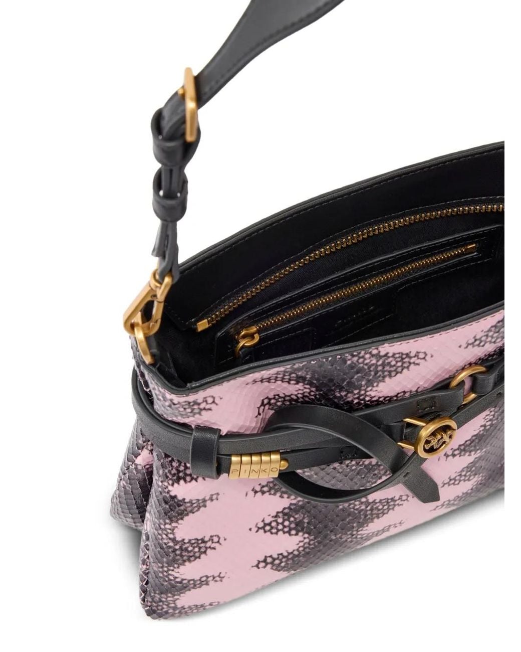 Pinko Pink Stud-Embellishment Shoulder Bag