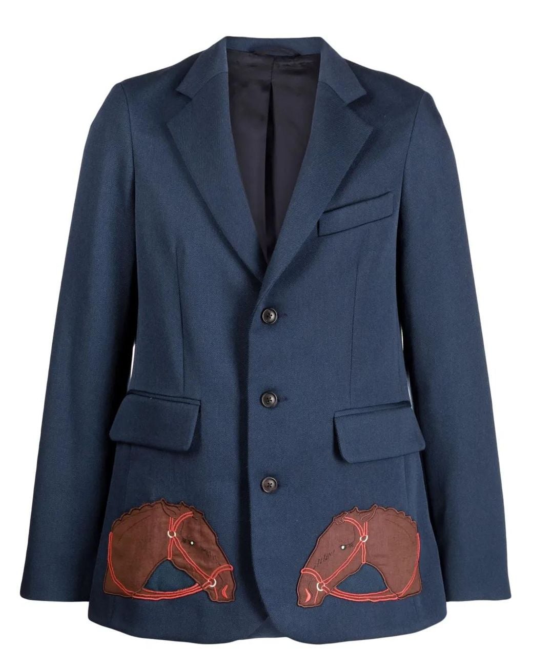 Bode Colbert Met Applicatie in het Blue voor heren