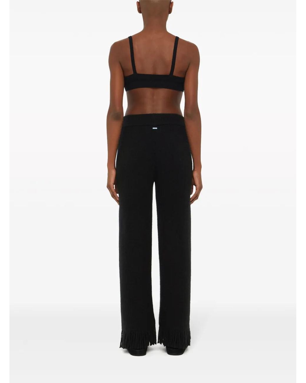Alanui Black Wide-Leg Trousers