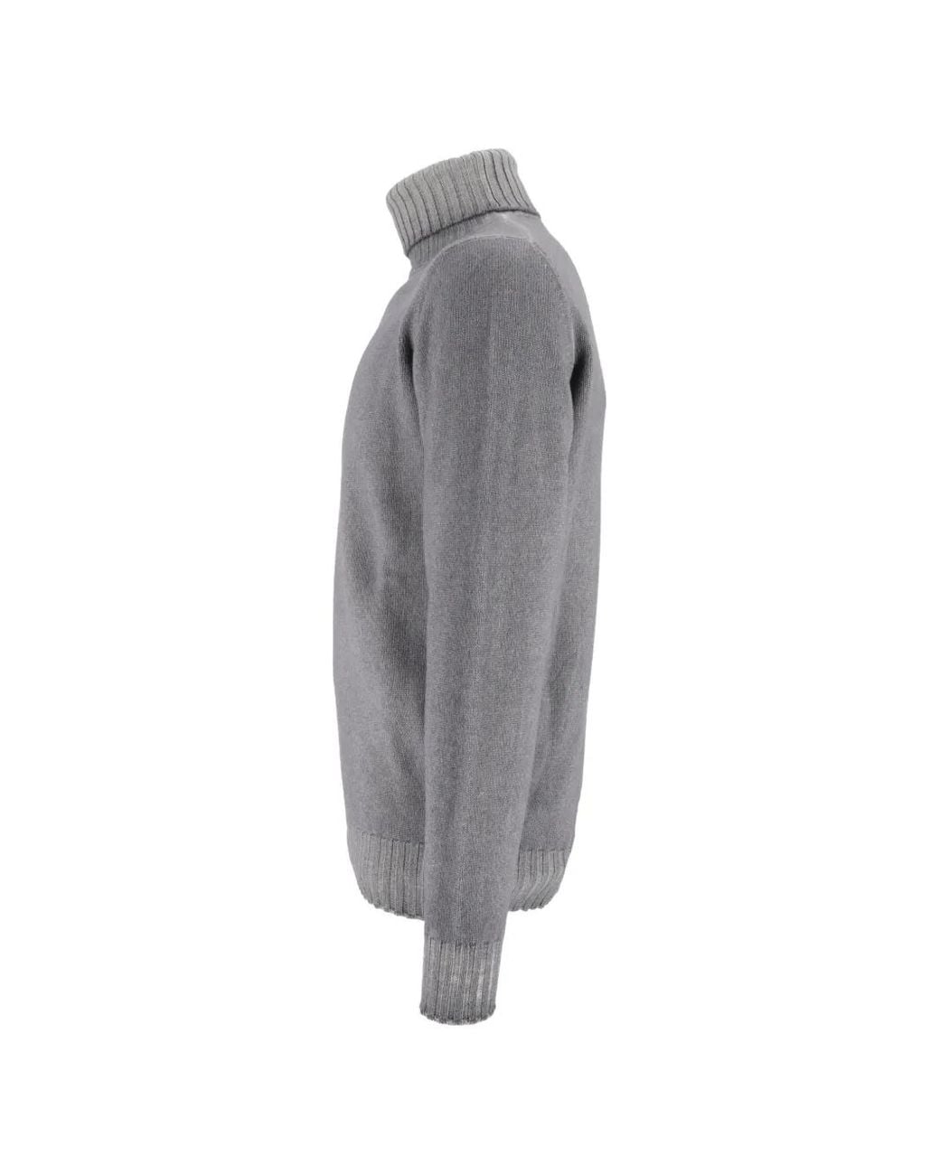 FILIPPO DE LAURENTIIS Gray Roll-Neck Knitted Sweater for men