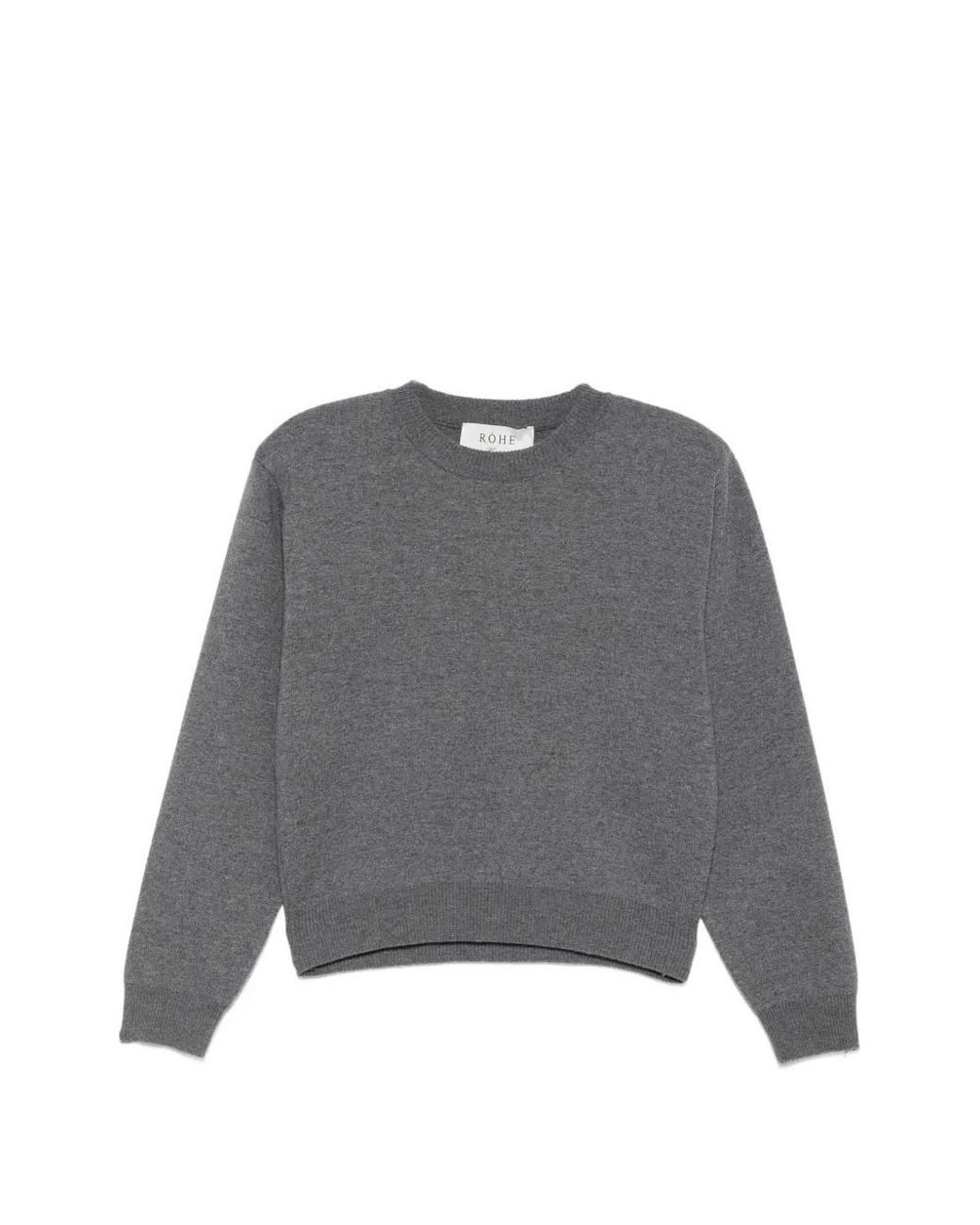 Rohe Gray Ribbed-Trim Sweater