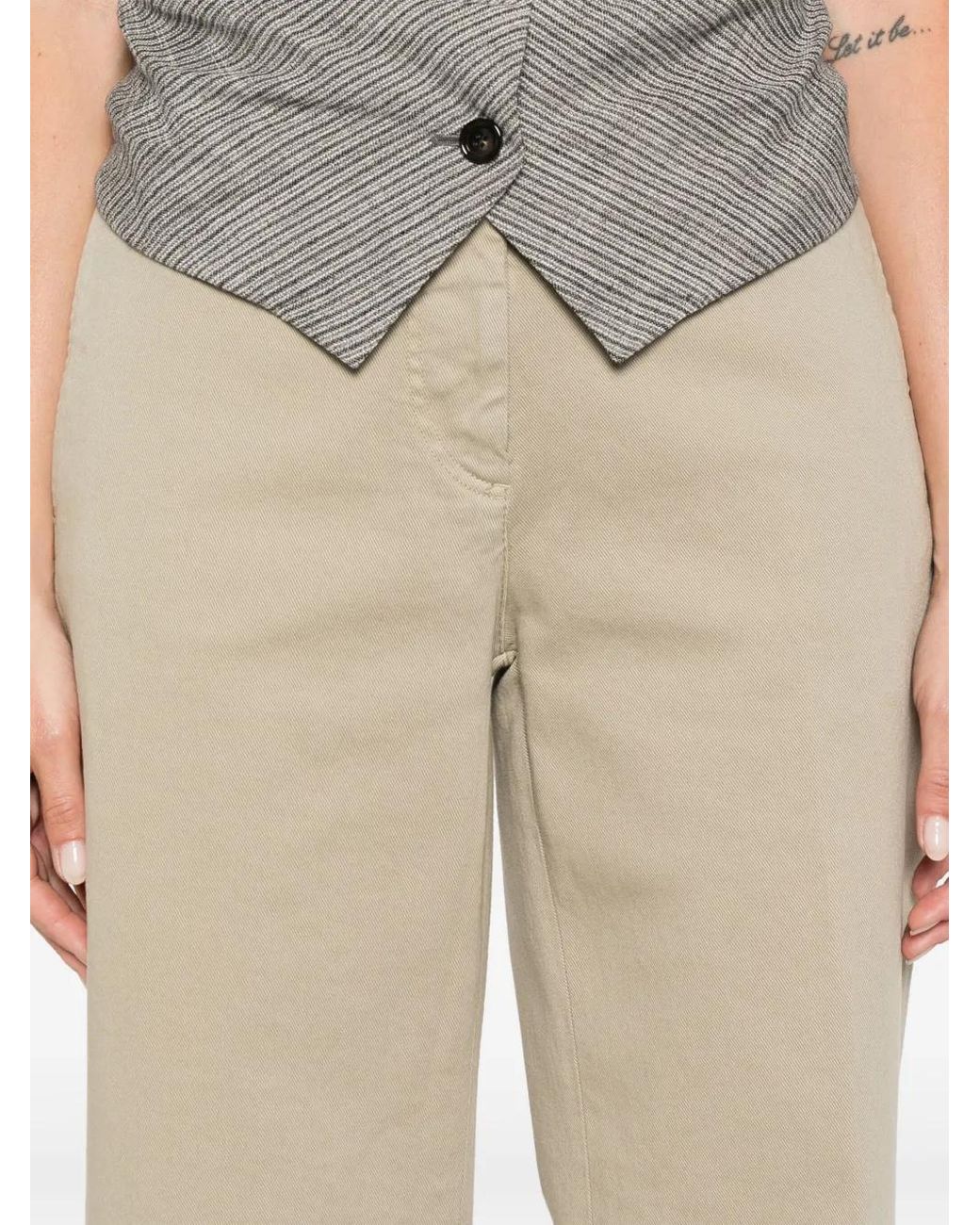 N°21 Straight Broek in het Natural
