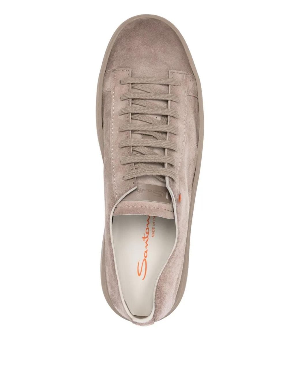 Santoni Gray Suede Sneakers for men