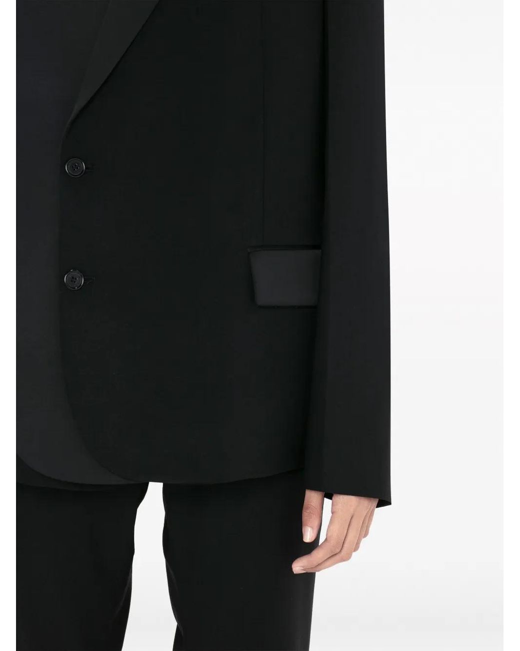 J.W. Anderson Black Panelled Double-Breasted Blazer