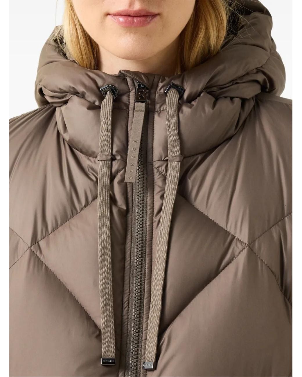 Bogner Brown Sheryl Diamond-Quilted Jacket
