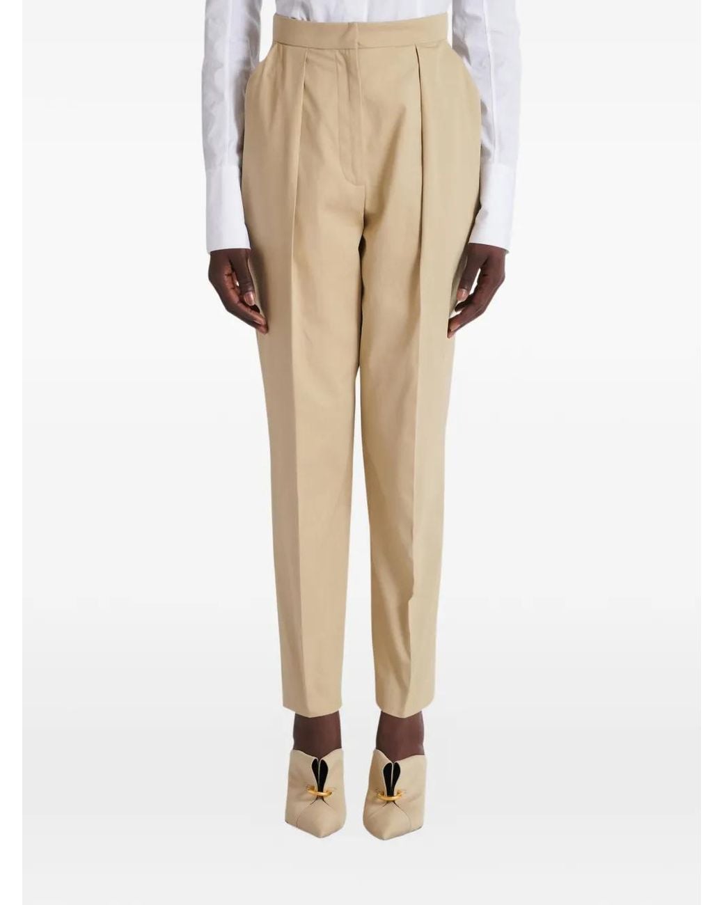 Balmain Natural Darted Tailored Trousers