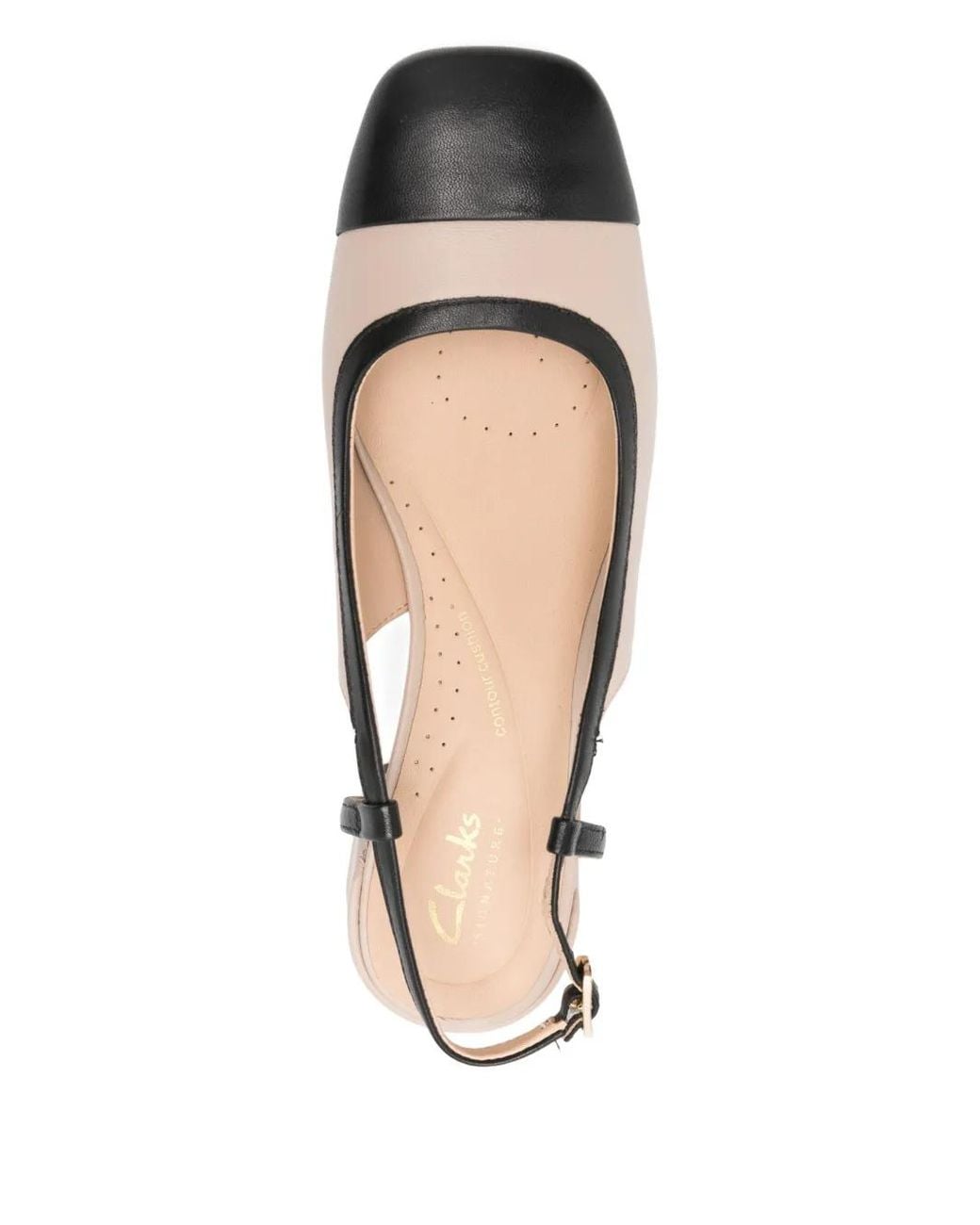 Clarks Natural 45Mm Nyta Slingback Leather Pumps
