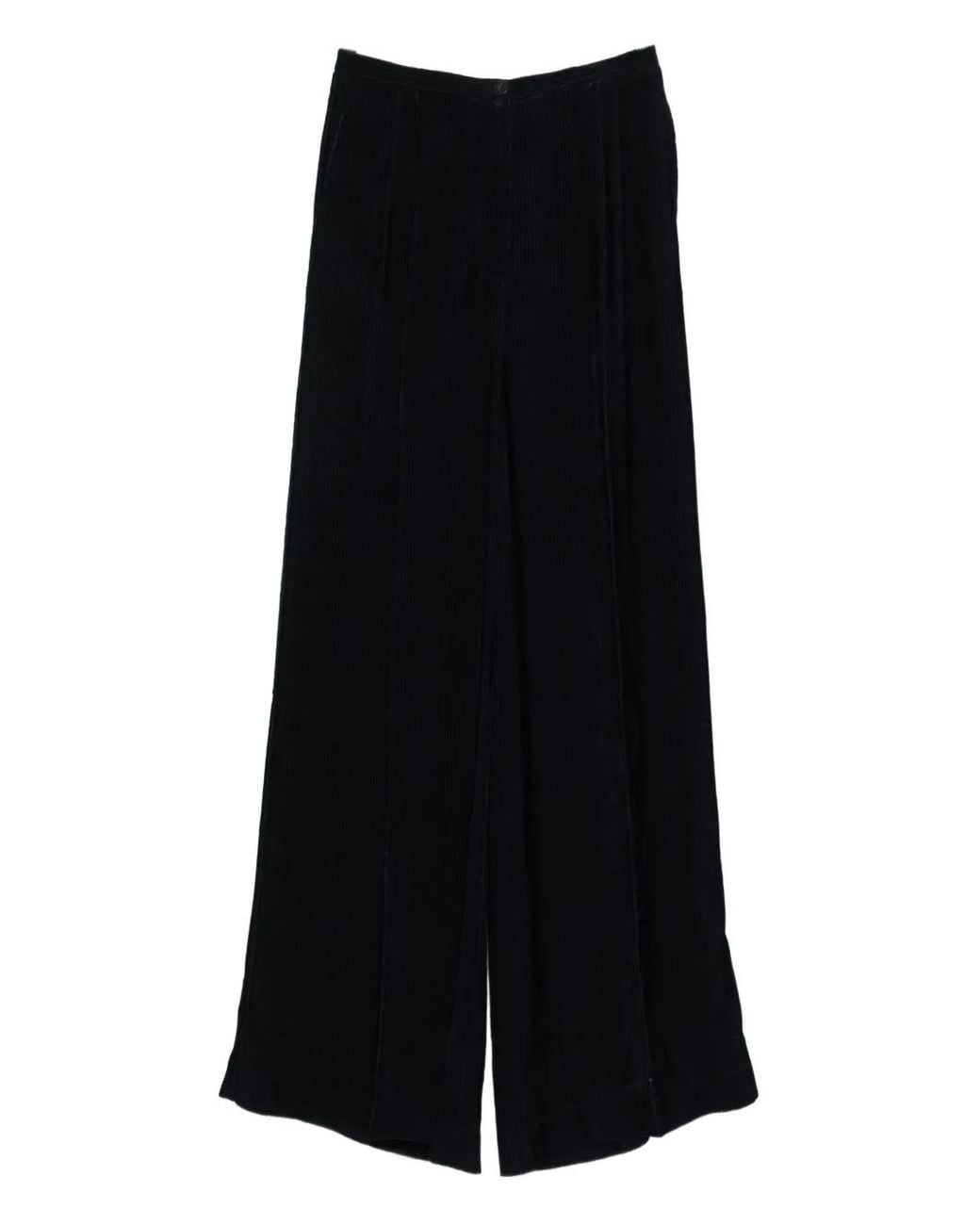 Forte_forte Black Pleated Wide-Leg Trousers