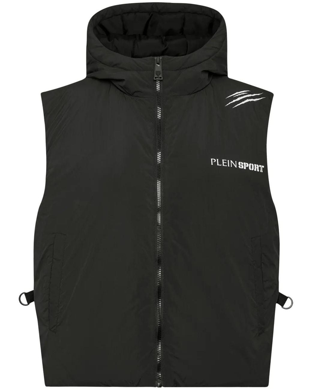 Chaleco Acolchado Con Estampado Scratch Philipp Plein de color Black