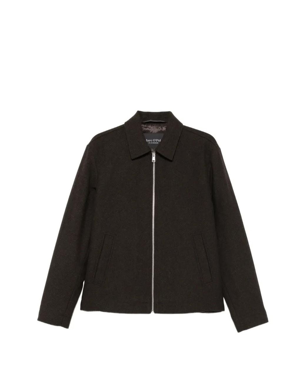 Marc O' Polo Black Zip-Up Collared Jacket for men