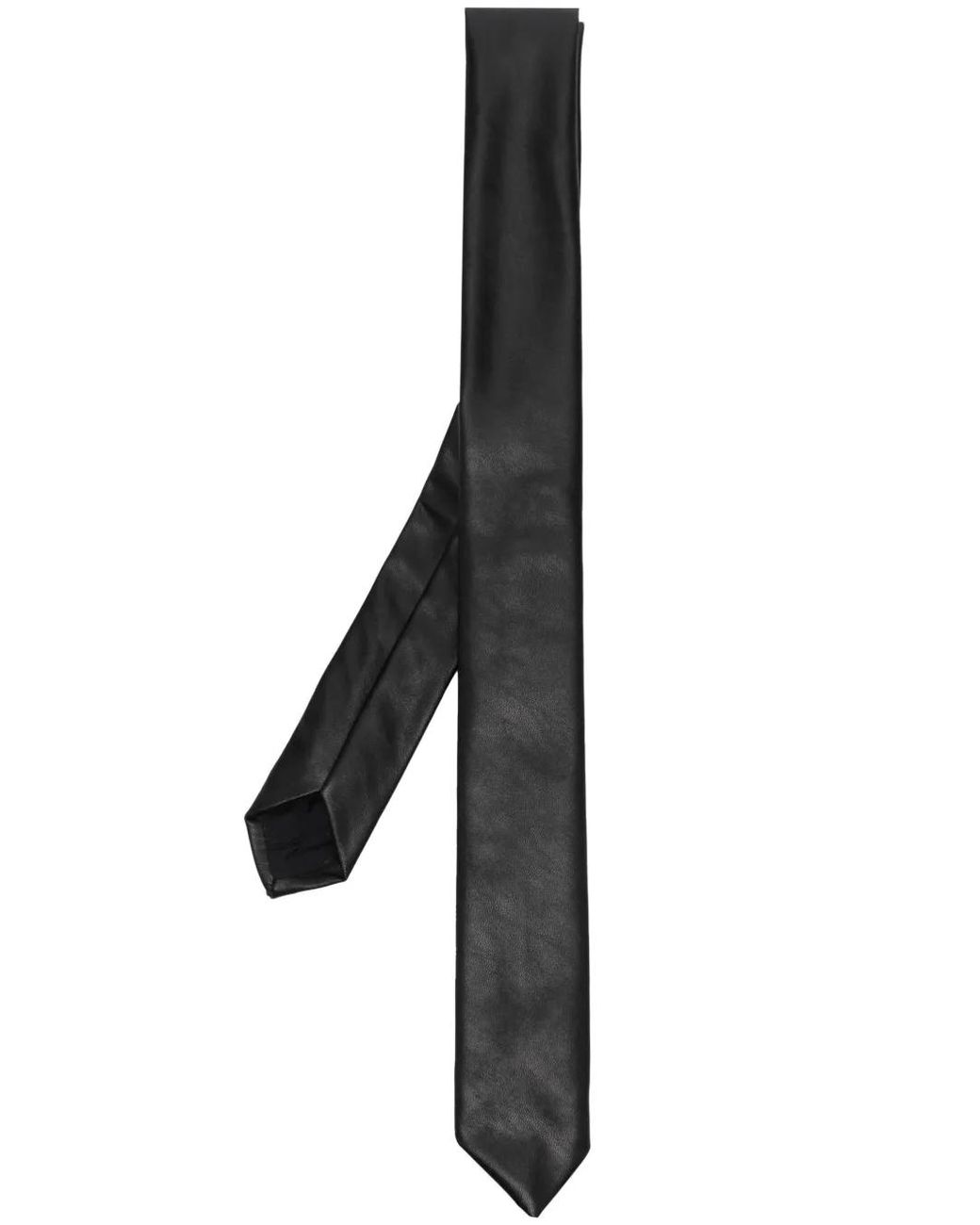 Lardini Black Pointed-Tip Tie for men