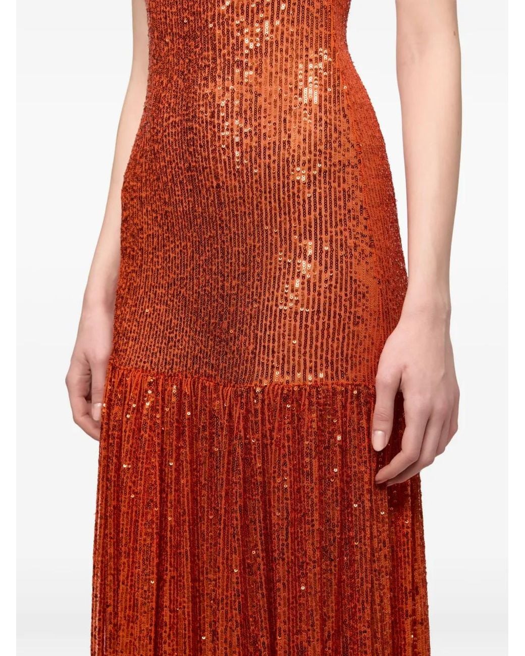 Atu Body Couture Red Sequin-Embellished Maxi Dress