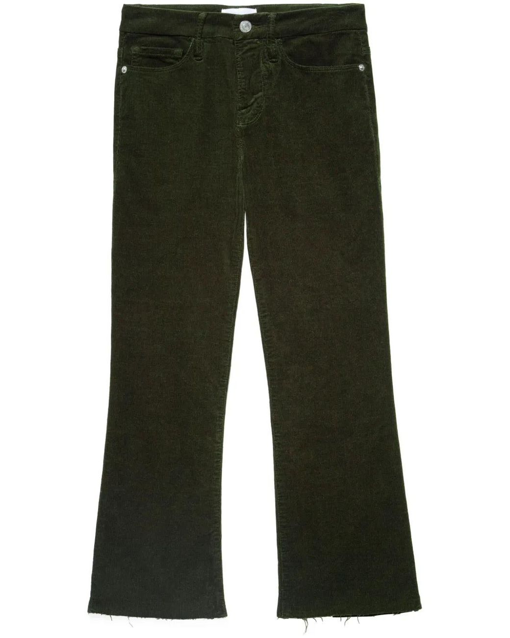 FRAME Green Le Crop Flared Cropped Jeans