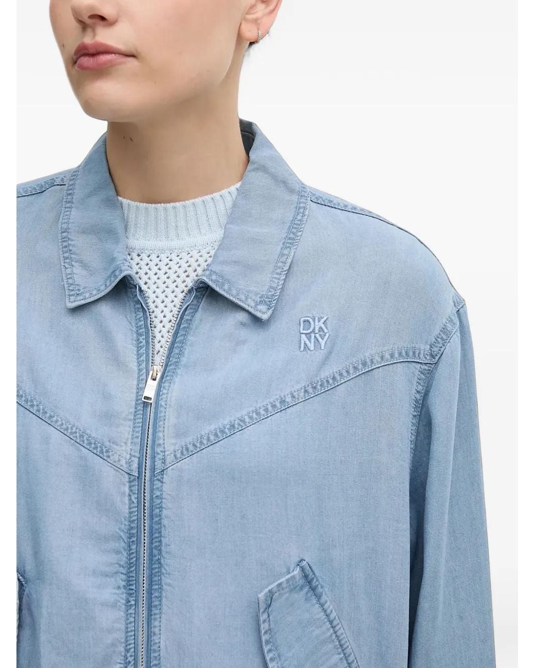 DKNY Blue Zip-Up Jacket