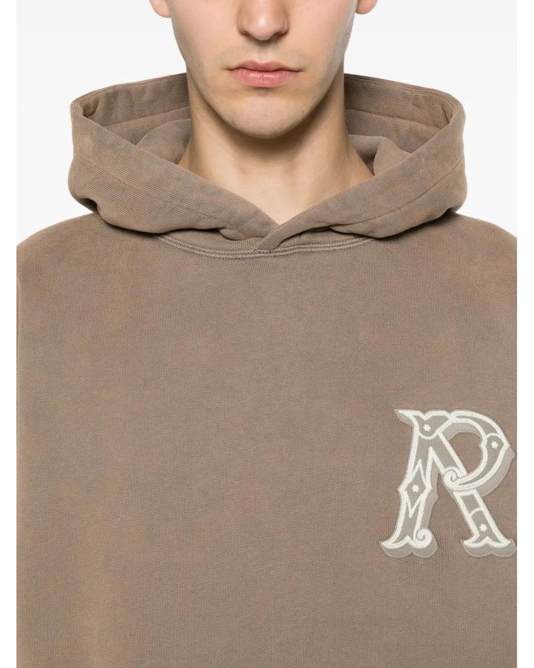 Represent Brown Logo-Patch Hoodie for men