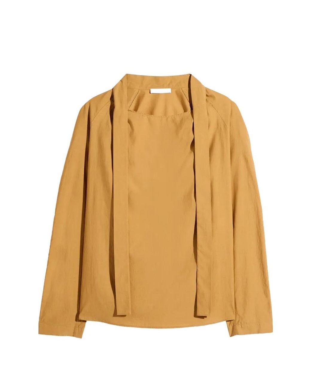 Lemaire Metallic Ascot Tie-Neck Blouse