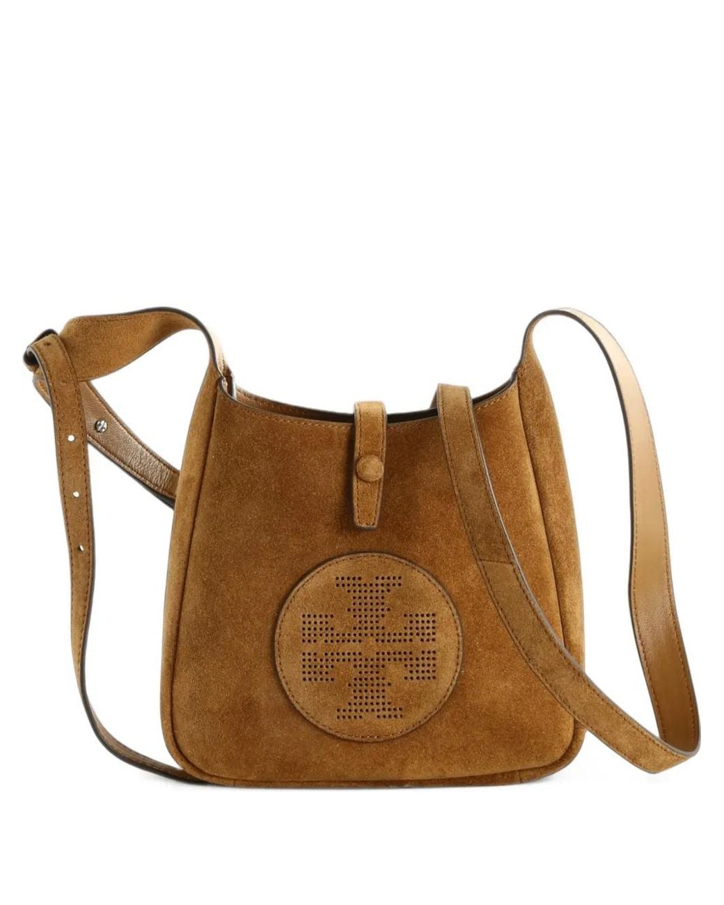 Tory Burch Brown Sac Porté Épaule À Détails De Perforations