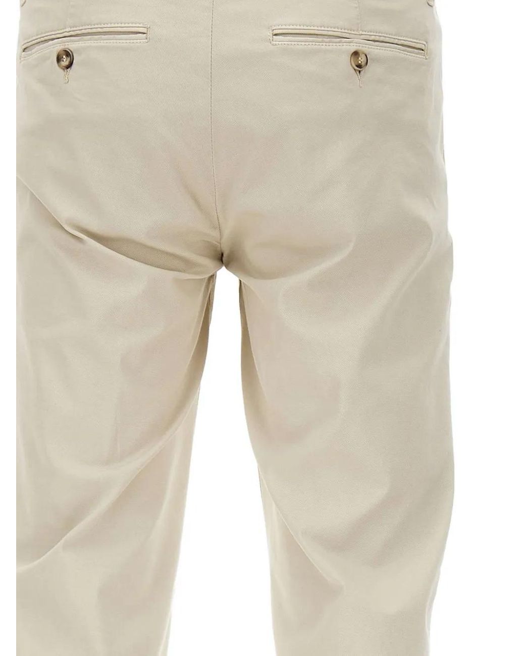 Pantalones Con Bolsillos Con Ribete Re-hash de hombre de color Natural