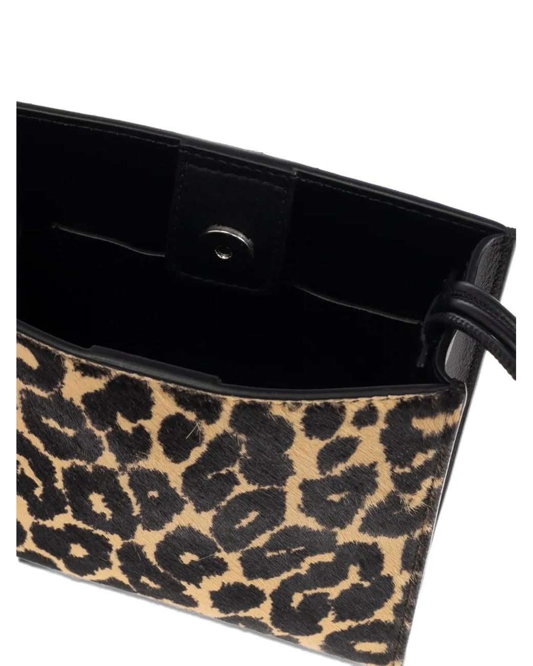 Jil Sander Black Kleine Tangle Schultertasche Mit Leoparden-Print