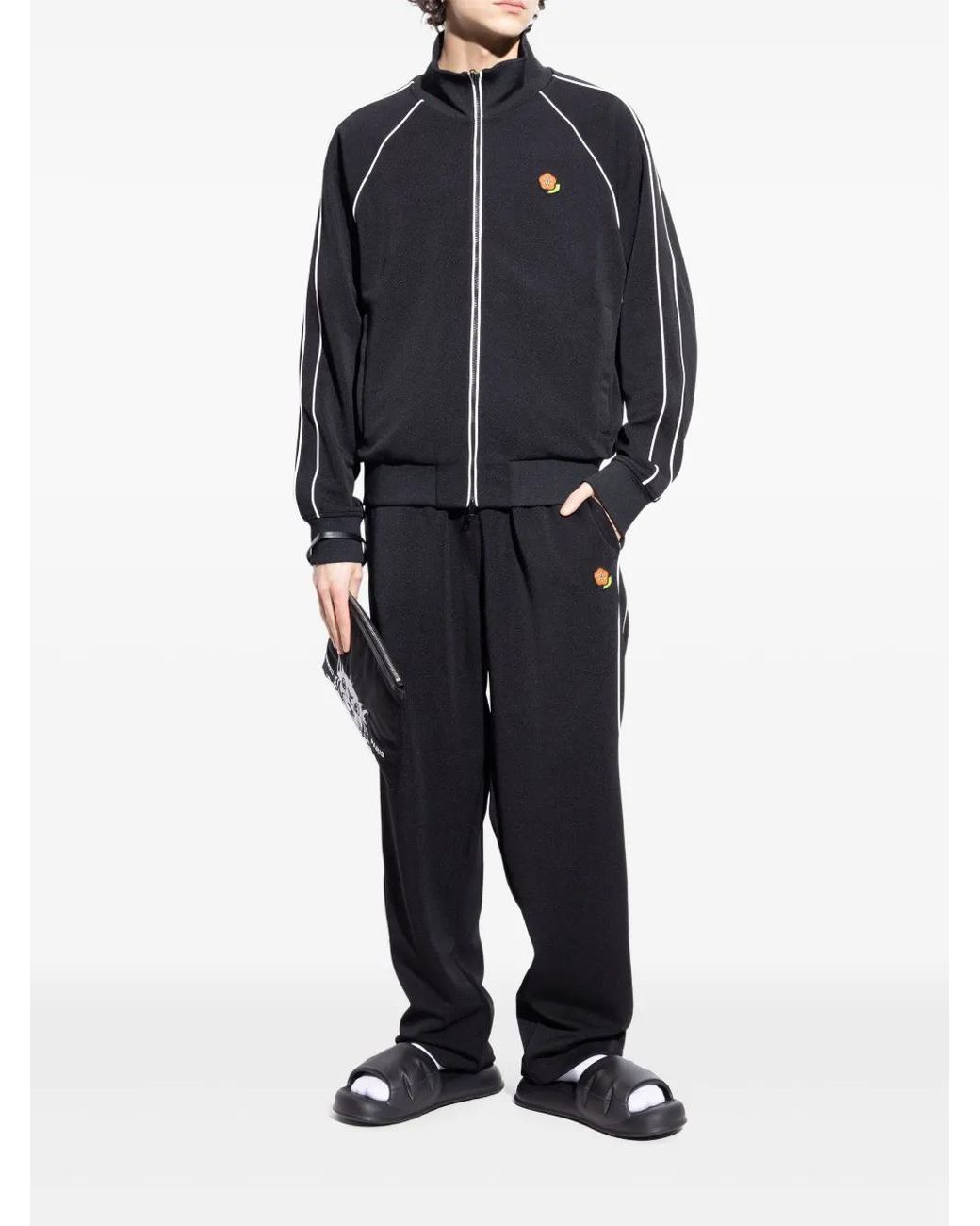 KENZO Pantoletten Mit Logo-Print in Black für Herren
