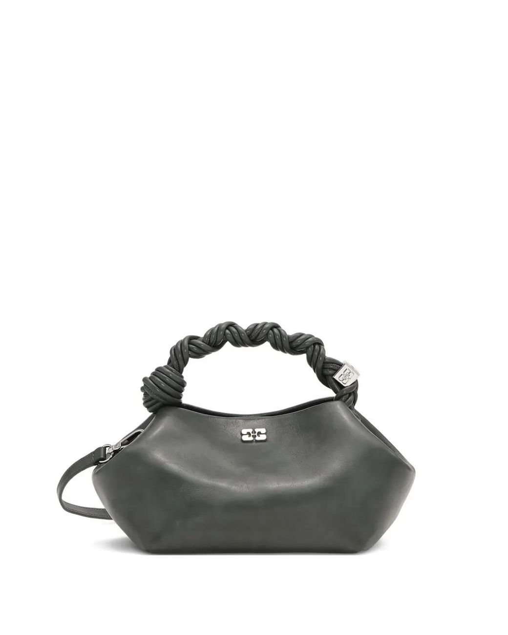 Ganni Black Small Bou Tote Bag