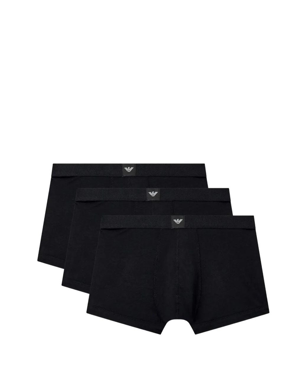 EA7 Black Logo-Patch Boxers (Set Of Three) for men