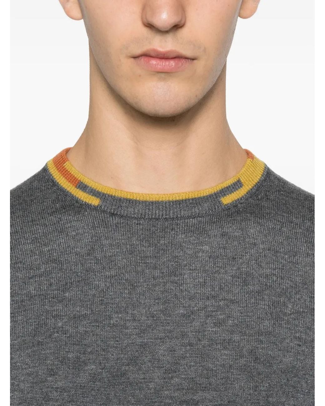 Peuterey Marlon 04 Geribbelde Trui Met Ronde Hals in het Gray voor heren