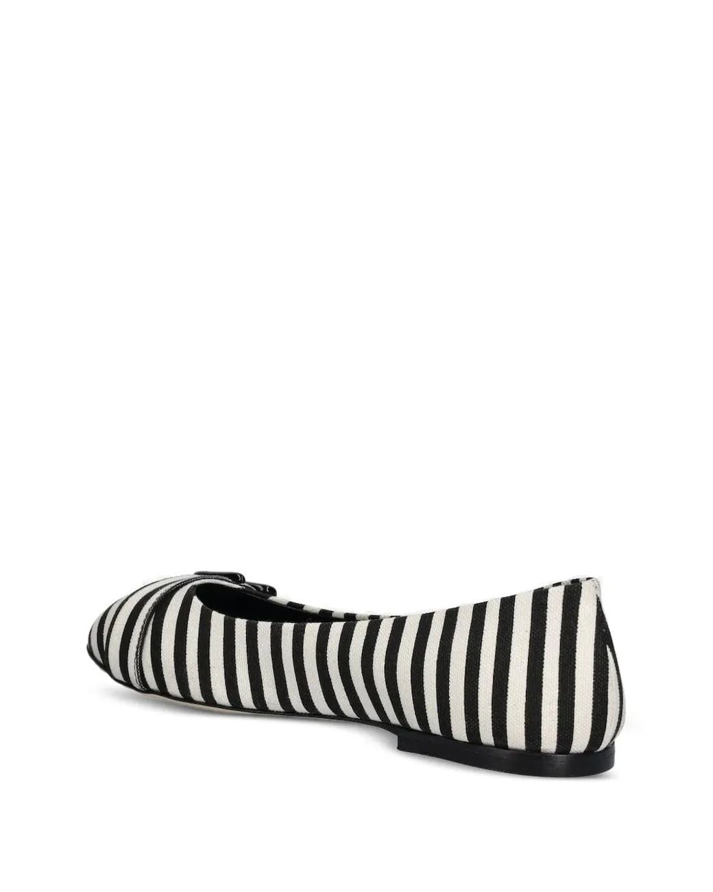 MSGM White Striped Flats