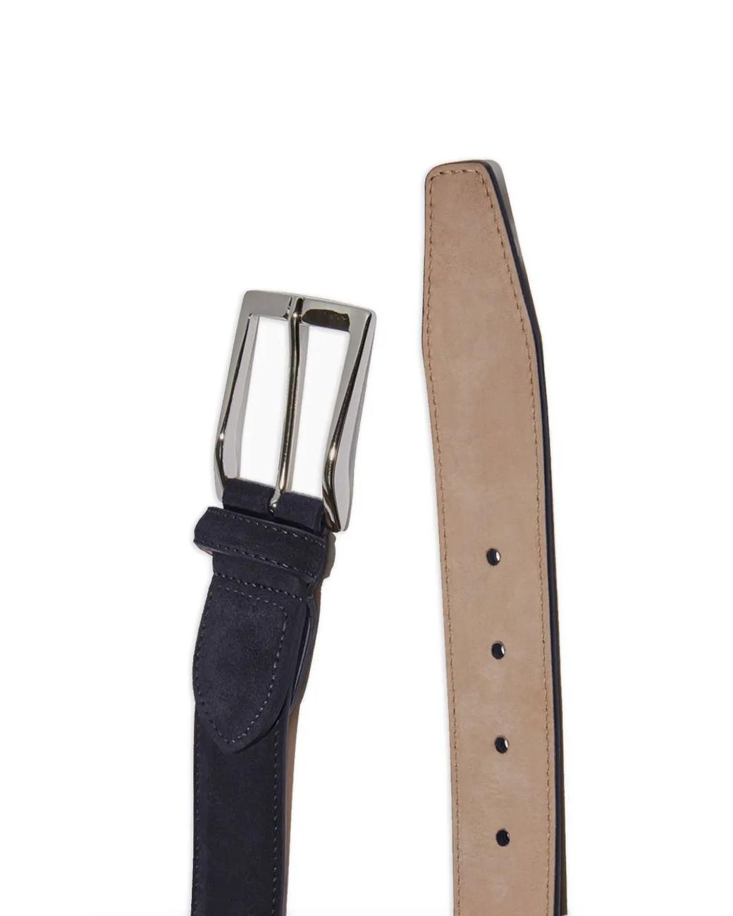 Scarosso Black Reversible Suede Belt for men