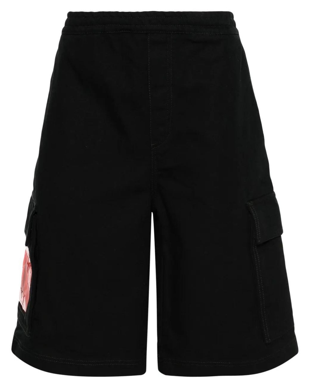 44 Label Group Black Id Canvas Cargo Shorts