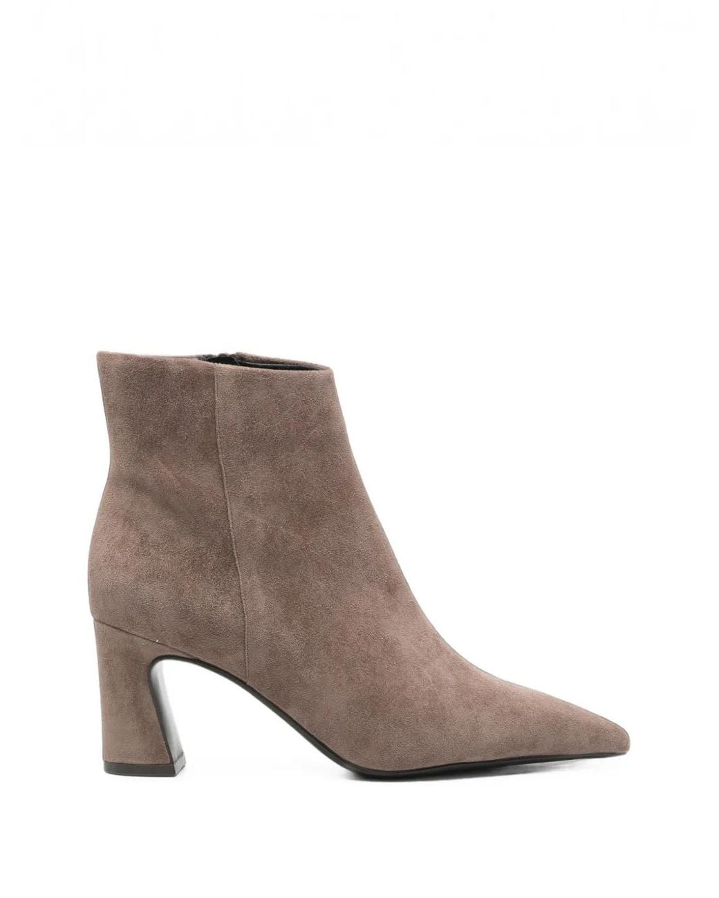 Bibi Lou Brown Saint Pointed-Toe Suede Ankle Boots