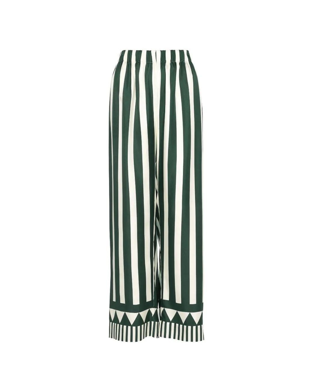 Eres White Pacha Striped-Pattern Trousers