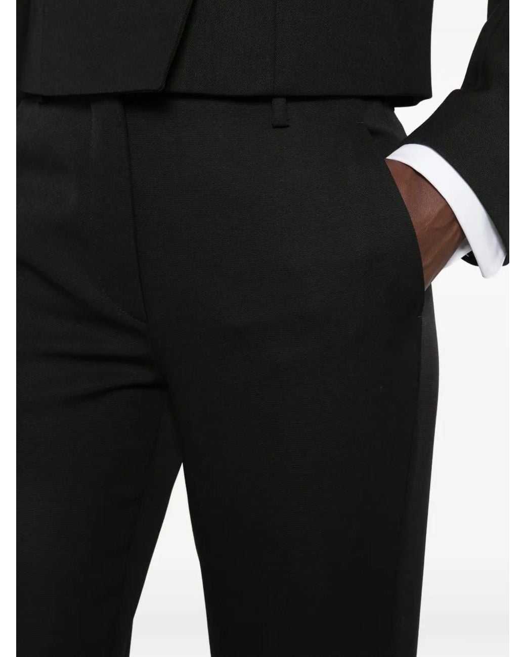 Seafarer Black Pantalon De Tailleur Lucienne À Plis Marqués