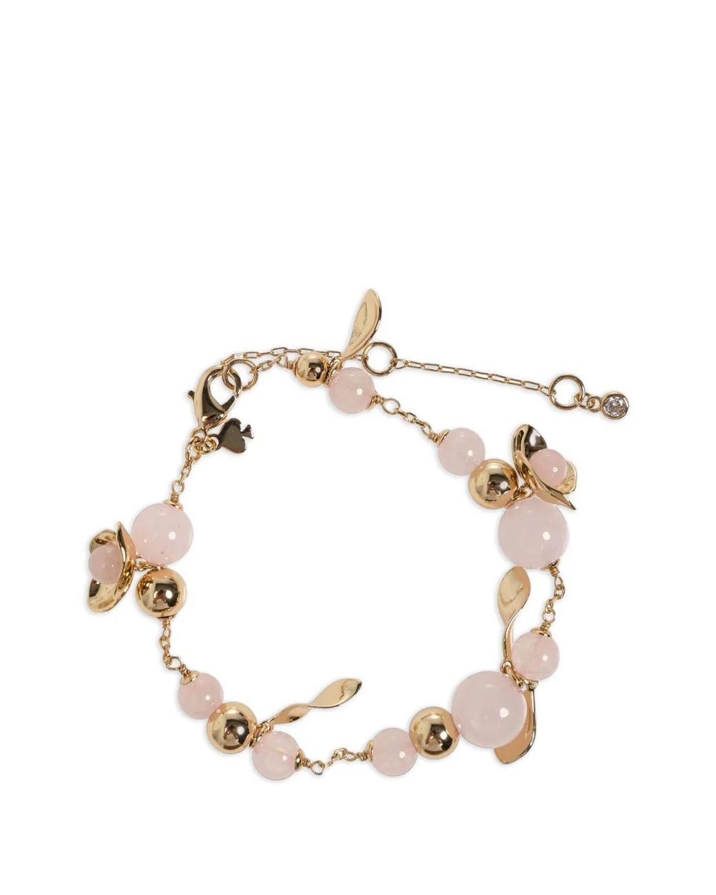 Kate Spade Metallic Gilded Garden Bead-Embellished Charm Bracelet
