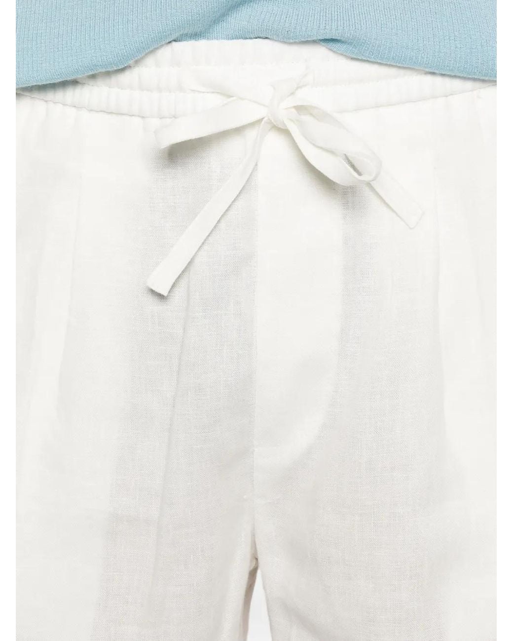 Aurélien White Drawstring Shorts for men