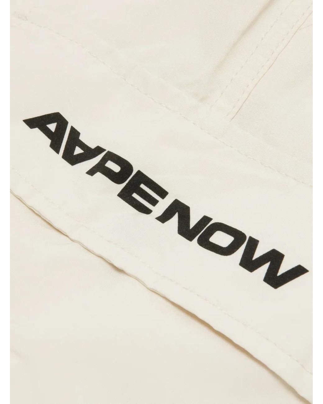 Aape By A Bathing Ape White Logo-Patch Cargo Shorts for men