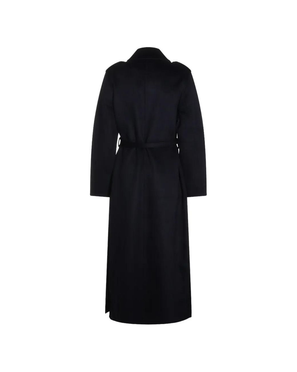 The Dynamis Studio Black Double-Breasted Belted Coat