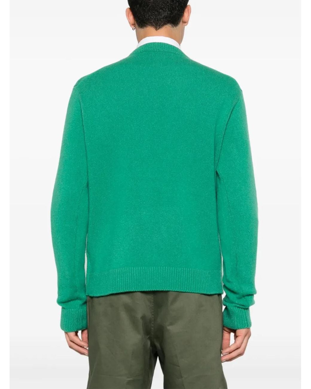 The Elder Statesman Simple Trui in het Green voor heren