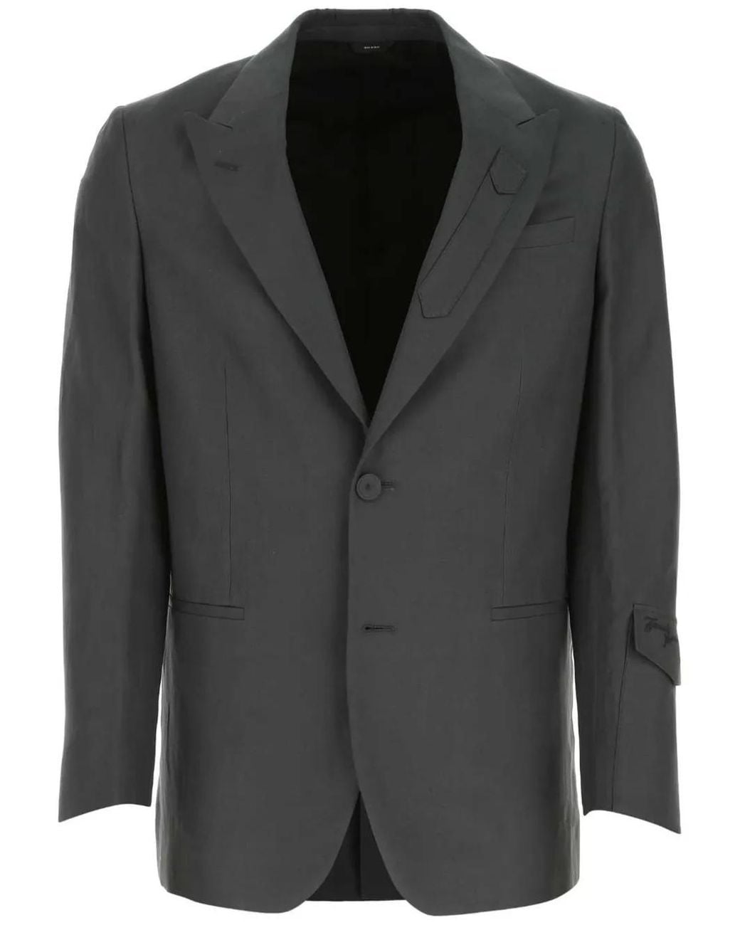Fendi Black Peak-Lapel Single-Breasted Blazer for men