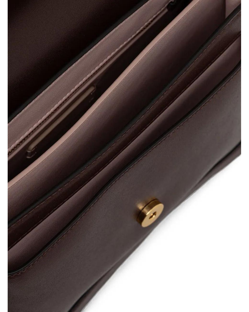 Coccinelle Brown Logo-Plaque Tote Bag