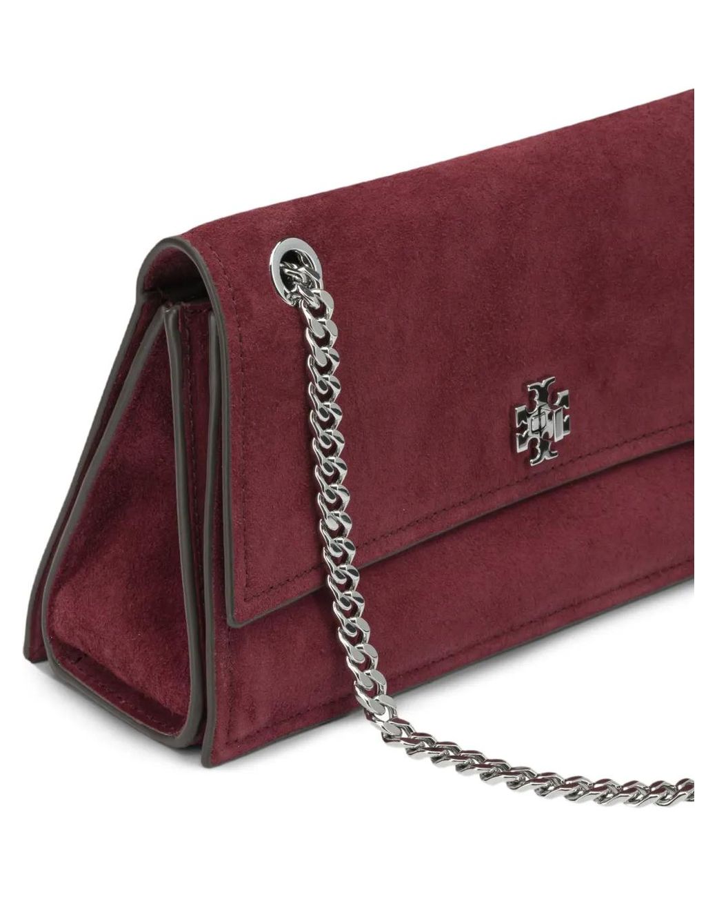 Tory Burch Purple Kira Turnlock Suede Shoulder Bag