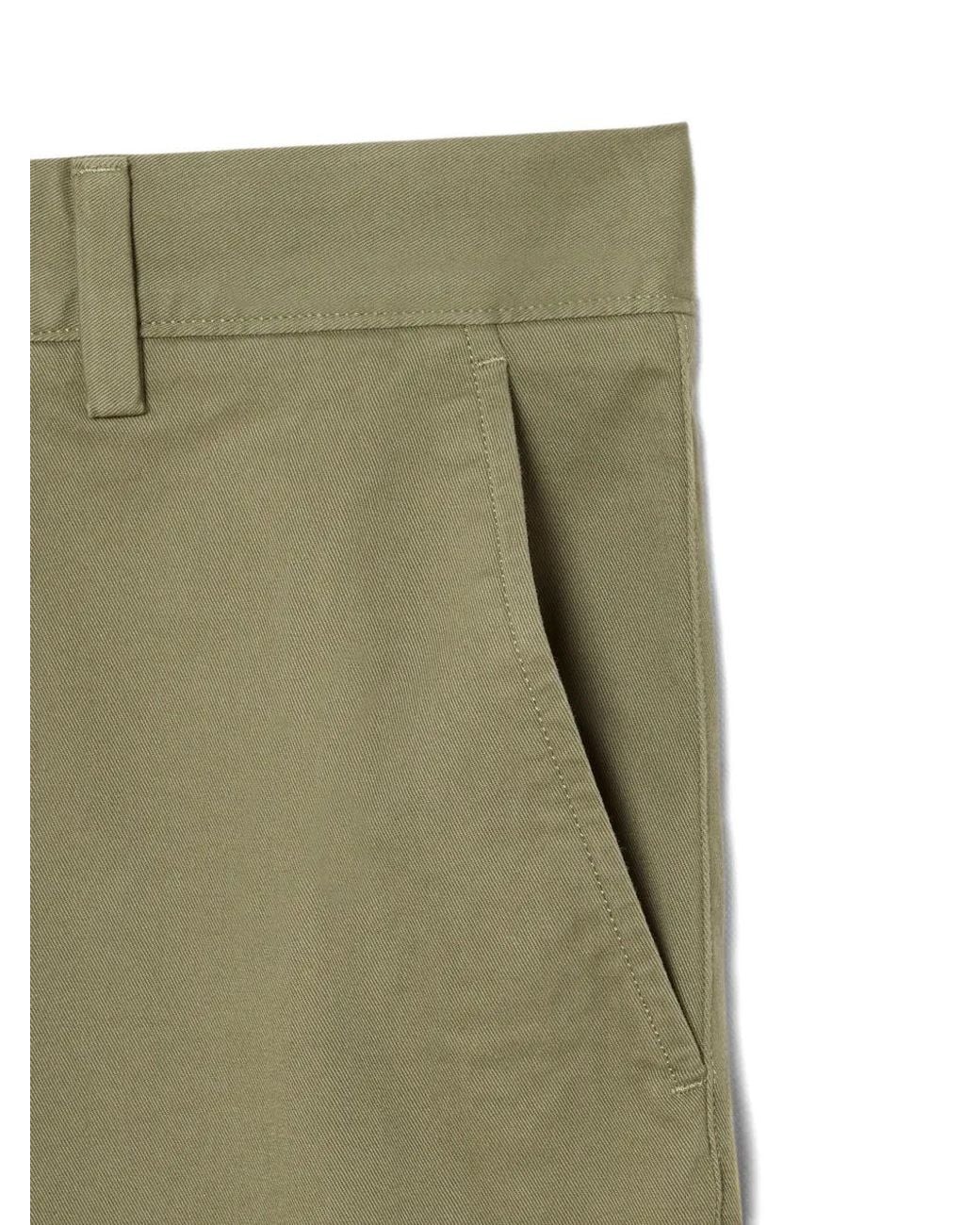 Lacoste Green Stretch Twill Chino Shorts for men