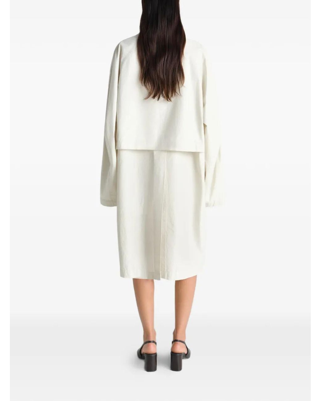 Lemaire White Car Coat