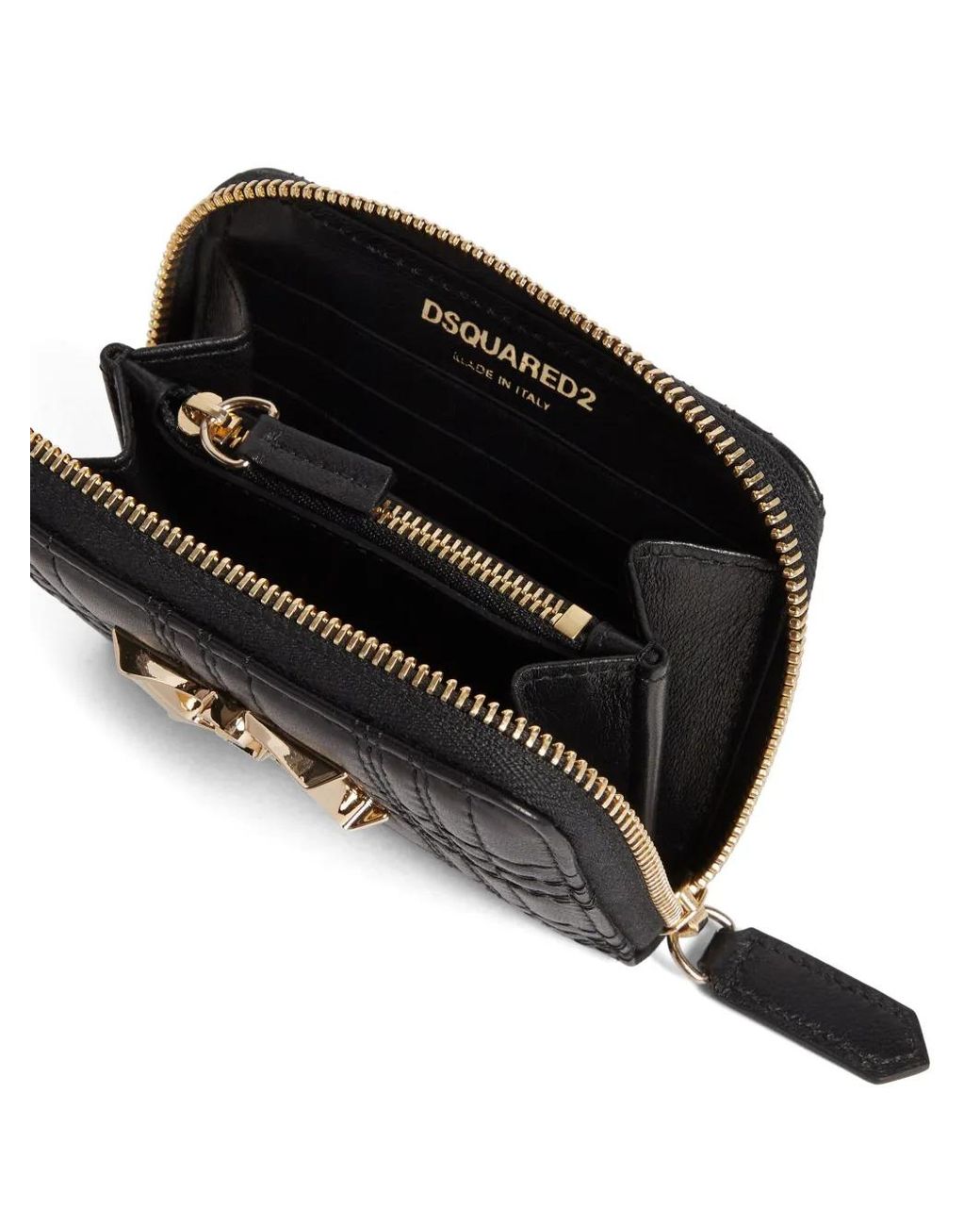 DSquared² Black Portemonnaie Mit Logo-Schild