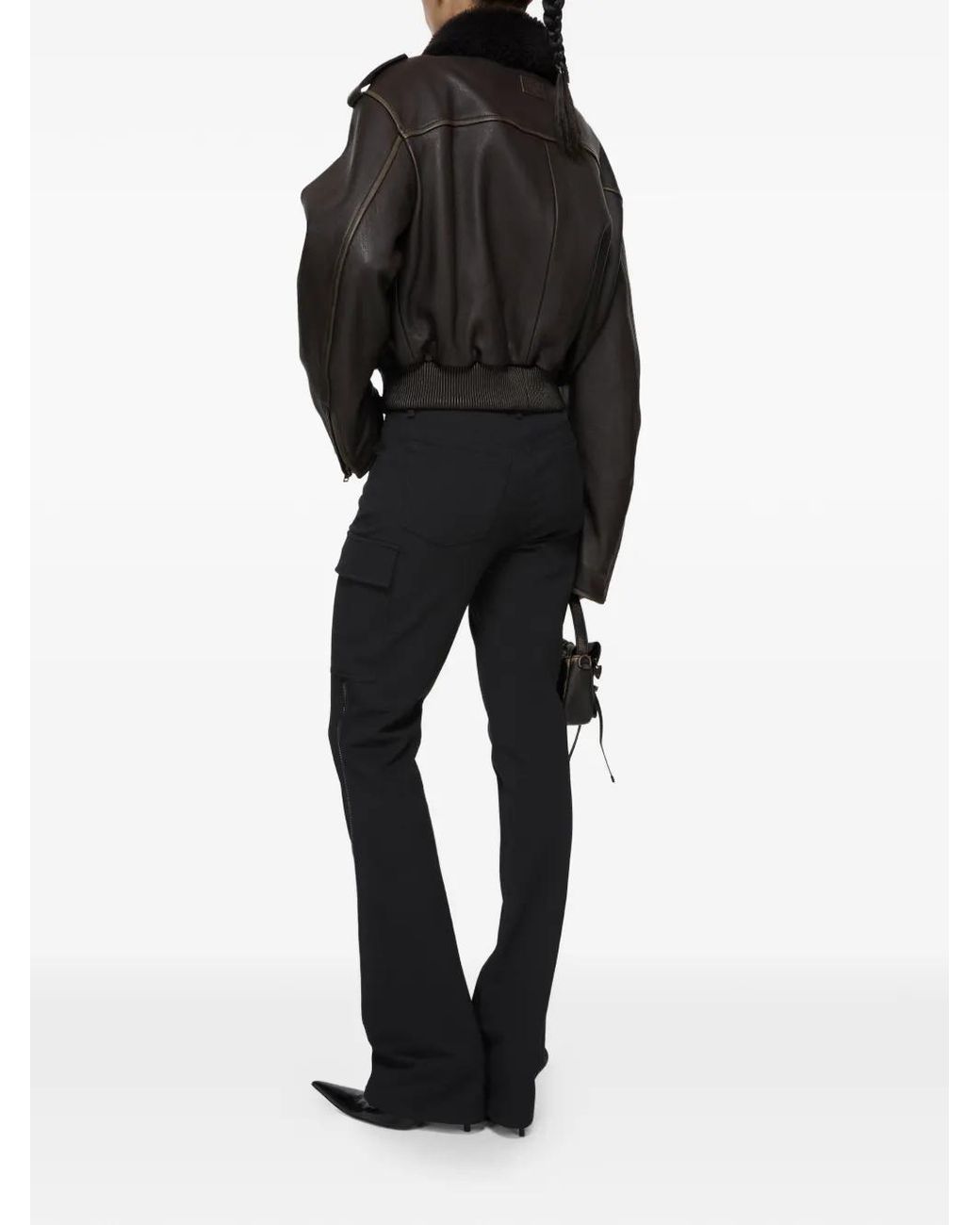 Acne Black Stretch Zip Cargo Pants