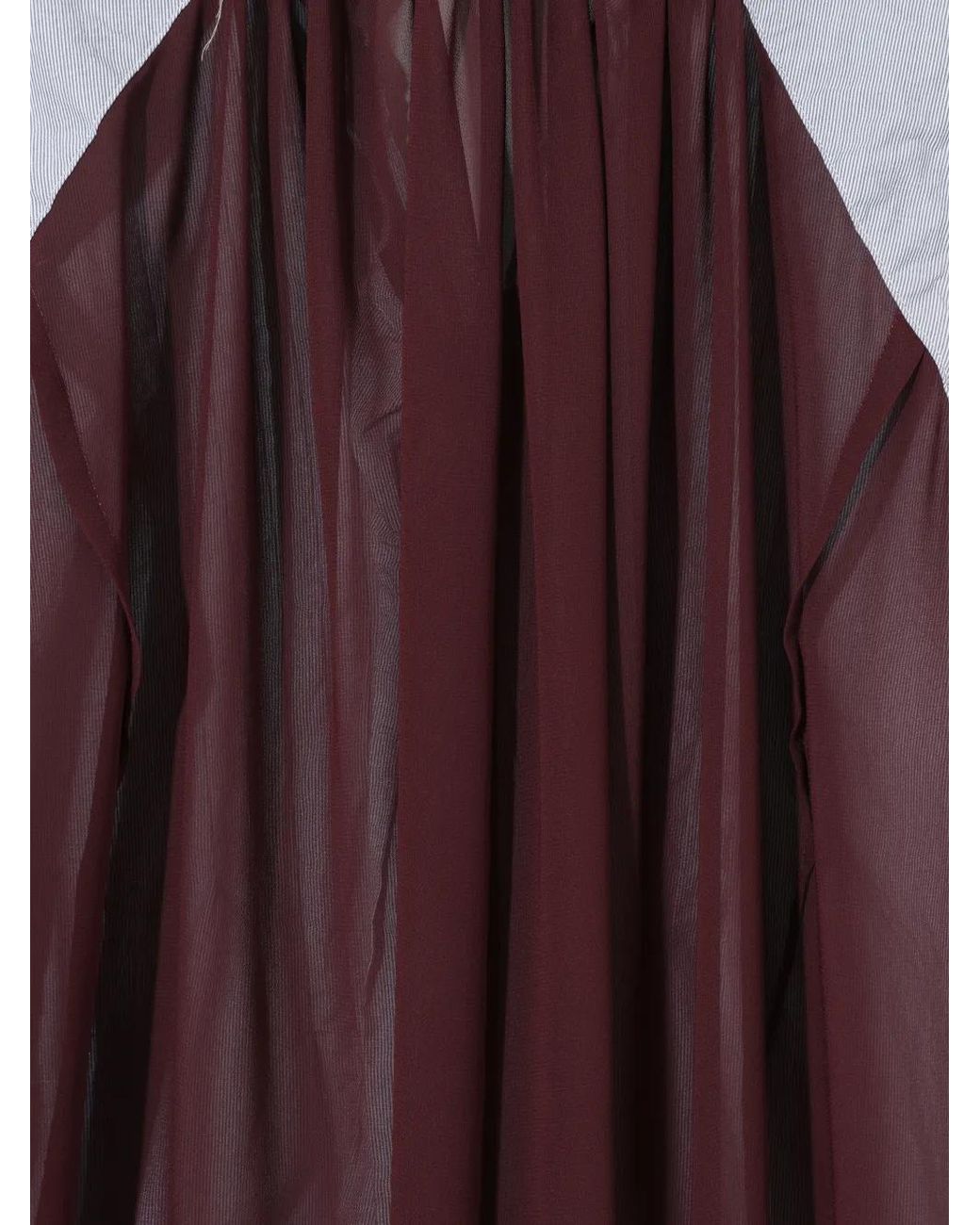 Undercover Blue Pinstripe Ruffled Blouse