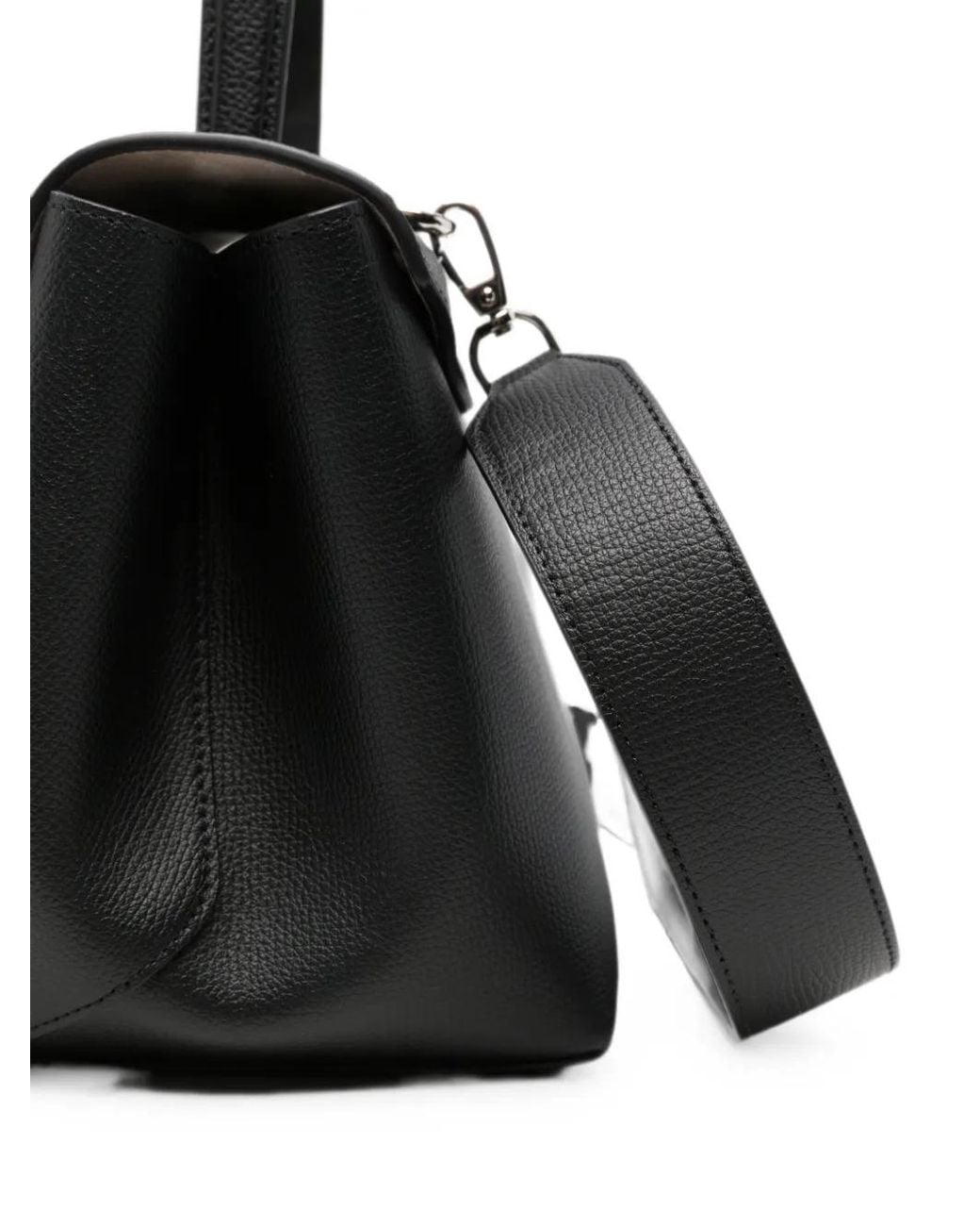 Emporio Armani Black Medium Leather Handbag
