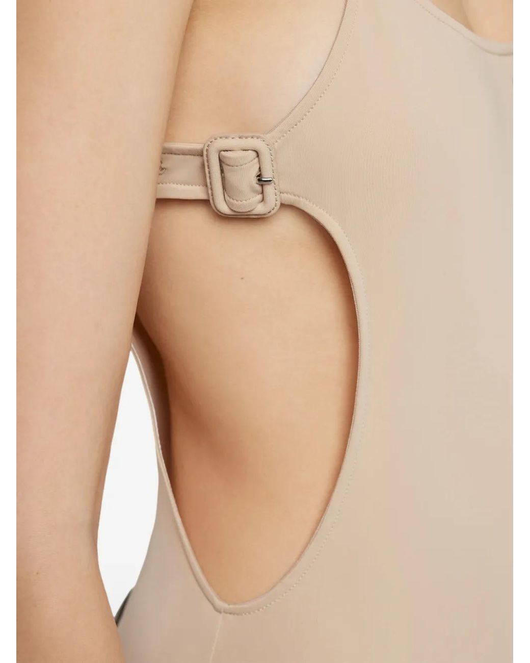 Courreges Natural Buckle Swimsuit