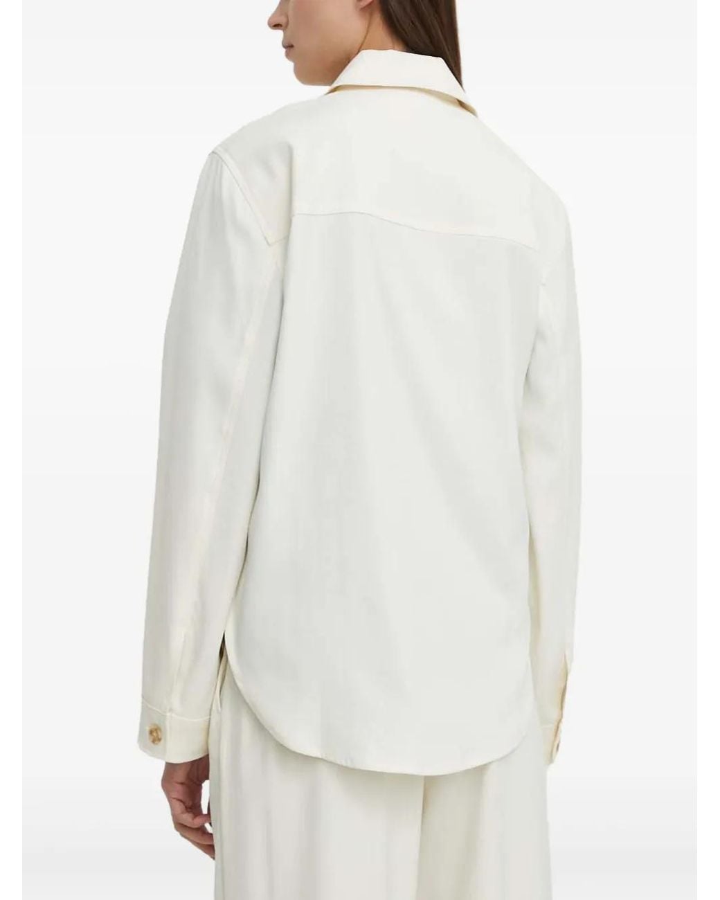 Samsøe & Samsøe White Buttoned Long-Sleeve Shirt
